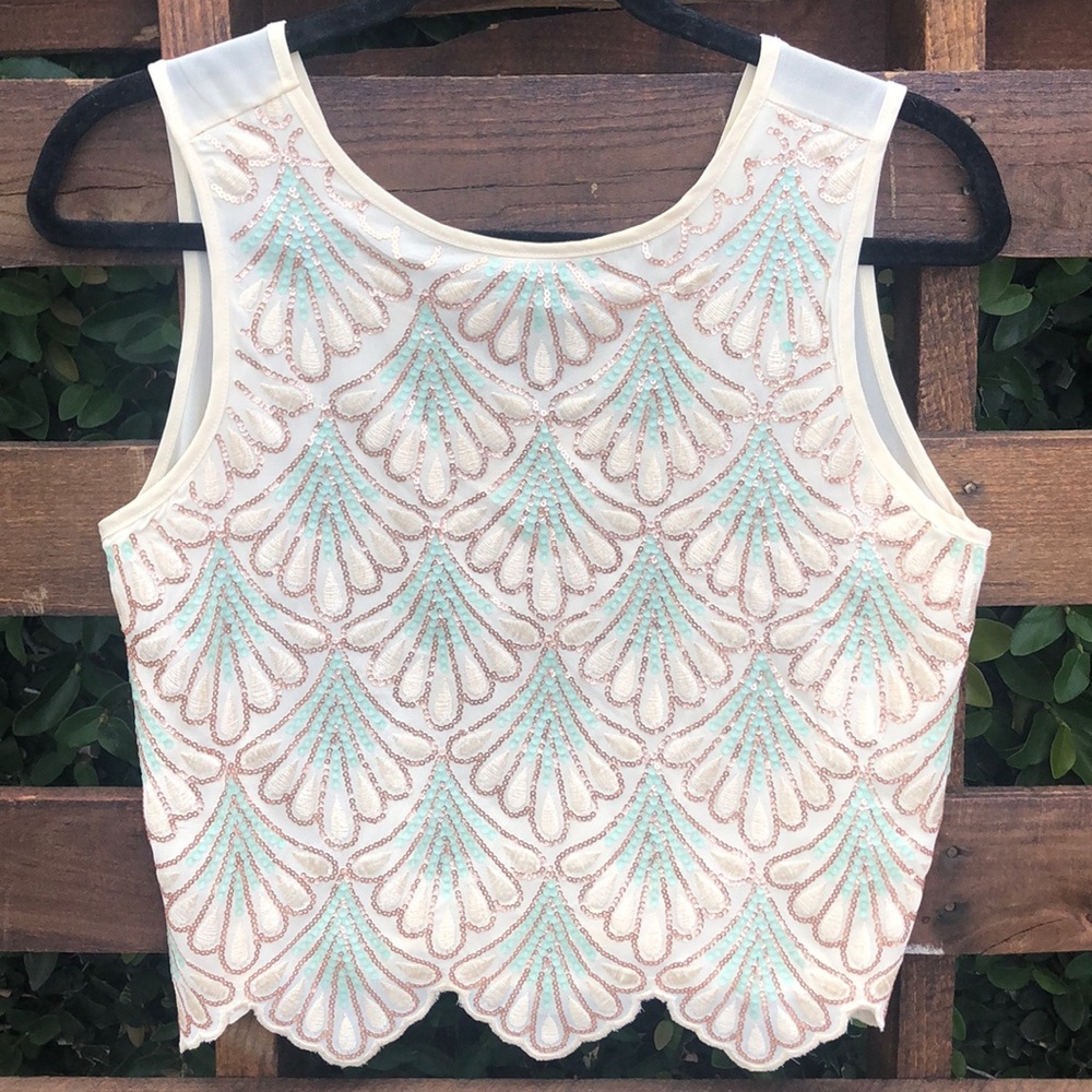 Shell Sequin Top